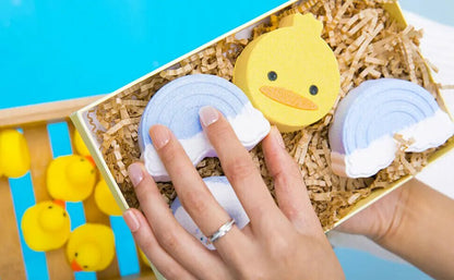 Duck Cloud Doughnut Shaped Bath Spa Set