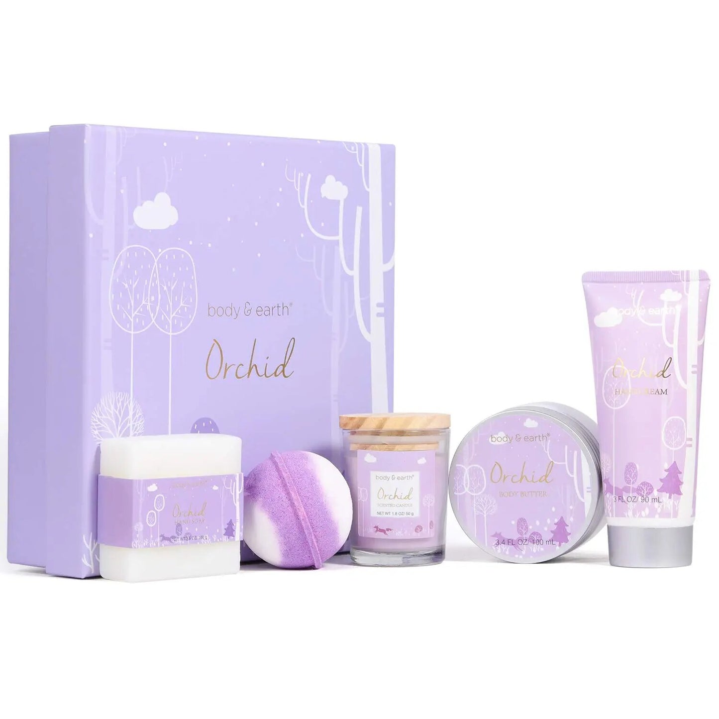 Hand Cream, Bath Bar and Bath Bomb Set