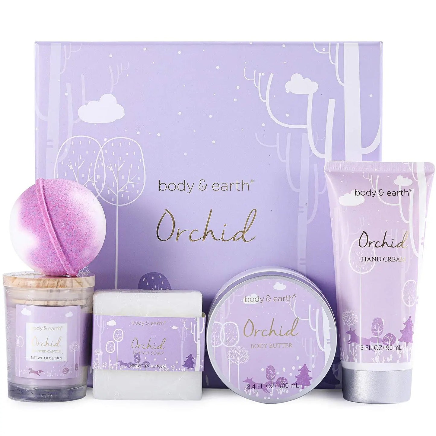 Hand Cream, Bath Bar and Bath Bomb Set