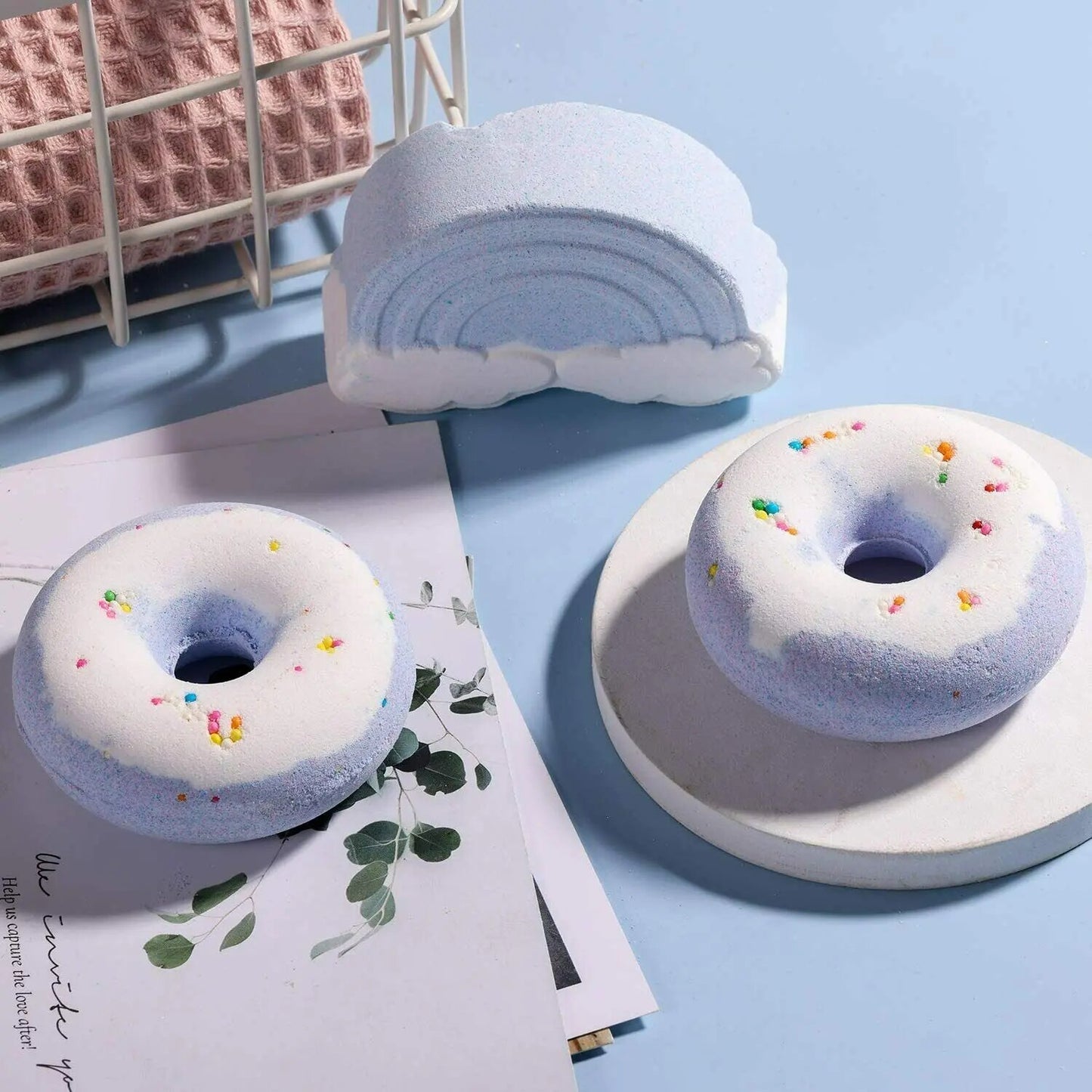 Duck Cloud Doughnut Shaped Bath Spa Set