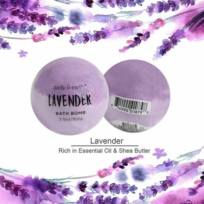 Lavender Scented Essential Oil Bath Bombs