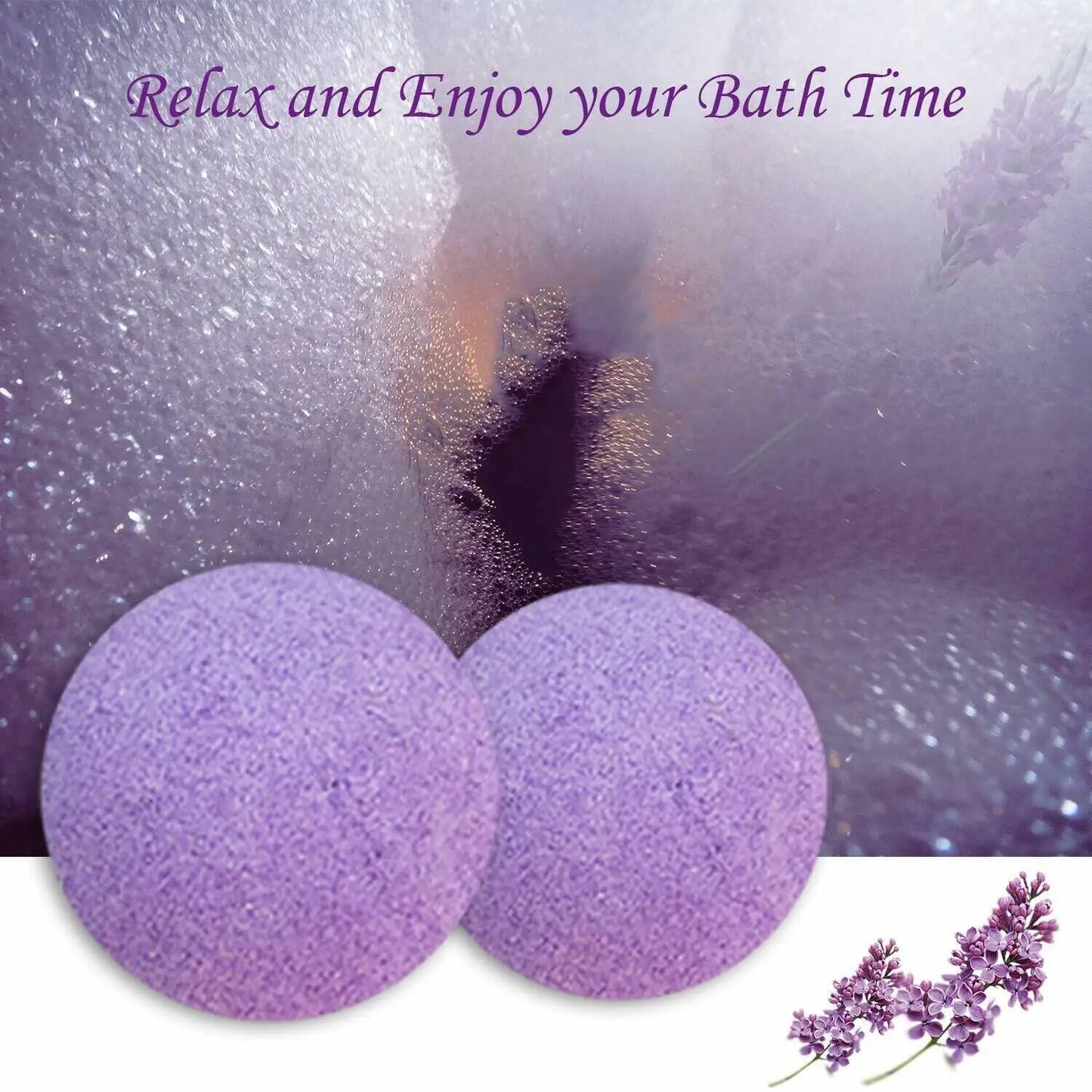 Lavender Scented Essential Oil Bath Bombs